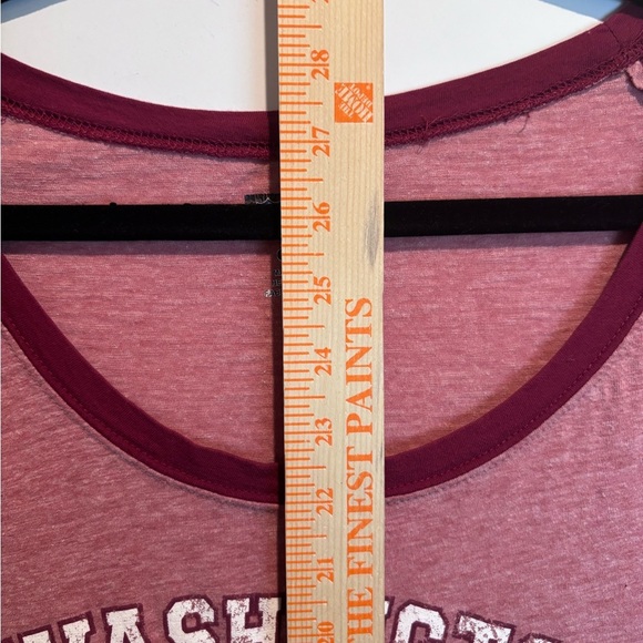 NFL Team Apparel Women’s 3X Burgundy “Washington Football” Long Sleeve Tee - Picture 4 of 7